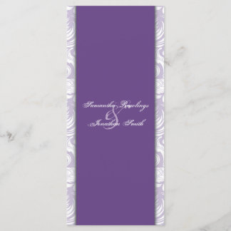 Programme de mariage - blanc violet élégant Floral
