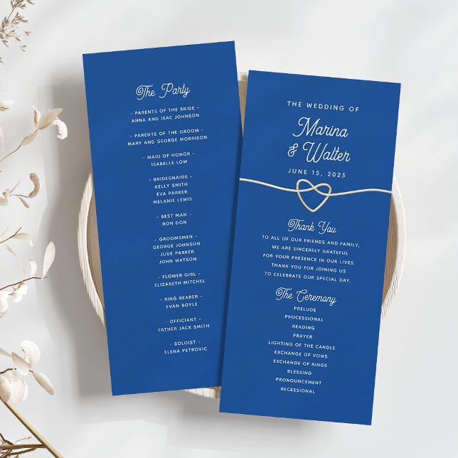 Programme de mariage bleu royal (Créateur téléchargé)