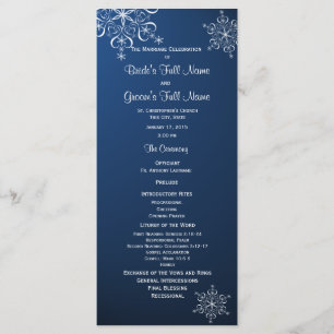 Programme de mariage Blue Snowflake hiver
