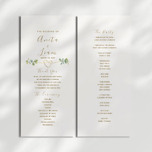 Programme de mariage Boho Eucalyptus