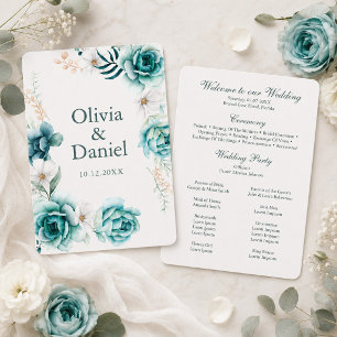 Programme de mariage botanique à fleur sauvage sar