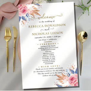 Programme de mariage botanique si élégant
