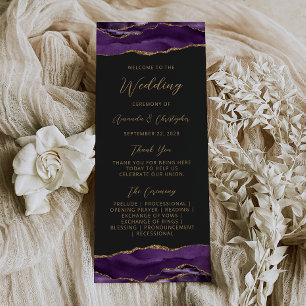 Programme de mariage Budget Agate Violet Or Foncé