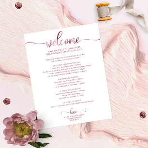 Programme de mariage calligraphié chic et abordabl