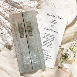 Programme de Mariage campagnard des portes à doubl<br><div class="desc">Donnez à vos invités le calendrier et l'ordre de votre cérémonie de mariage à la grange de style ranch officieux avec le charmant programme de Mariage campagnard de portes double grange. Ce programme de mariage rustique décontracté mais élégant comprend une photographie de ferme pittoresque de deux portes patinées en bois...</div>