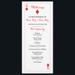Programme de mariage Cartes à jouer Diamond Casino<br><div class="desc">Programme de mariage Cartes à jouer Diamonds Casino de Las Vegas,  parfait pour compléter la collection de la boutique Wow Wow Meow ! Impression au dos incluse. Modifiez le texte,  y compris la couleur "As" en Roi,  Reine,  etc. pour votre fête parfaite.</div>