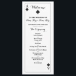 Programme de mariage Cartes à jouer Vegas Casino P<br><div class="desc">Programme de mariage Carte à jouer Pique Casino de Las Vegas,  parfait pour compléter la collection de la boutique Wow Wow Meow ! Impression au dos incluse. Modifiez le texte y compris la couleur "As" en Roi,  Reine,  etc. pour votre fête parfaite.</div>
