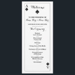 Programme de mariage Cartes à jouer Vegas Casino P<br><div class="desc">Programme de mariage Carte à jouer Pique Casino de Las Vegas,  parfait pour compléter la collection de la boutique Wow Wow Meow ! Impression au dos incluse. Modifiez le texte y compris la couleur "As" en Roi,  Reine,  etc. pour votre fête parfaite.</div>