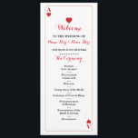 Programme de mariage Cartes de Casino Ace of Heart<br><div class="desc">Programme de mariage Las Vegas Casino Ace of Hearts,  parfait pour compléter la collection dans la boutique Wow Wow Meow ! Impression au dos incluse.</div>