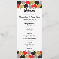 Programme de mariage Cartes Pailletées de Casino L