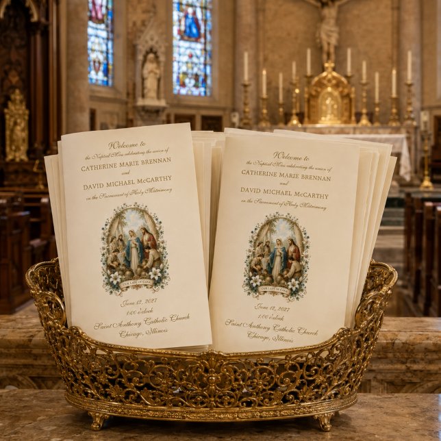 Programme de Mariage Catholique à Cana Messe Nupti (Créateur téléchargé)