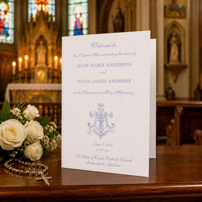 Programme de mariage catholique à la Croix bleue m (Créateur téléchargé)