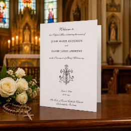 Programme de mariage catholique de la Croix marial