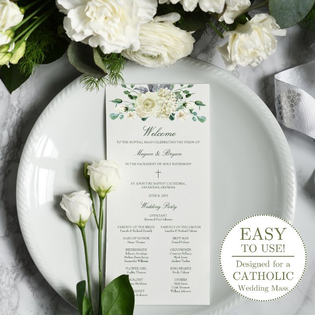 Programme de mariage catholique de Megan avec mess (Créateur téléchargé)
