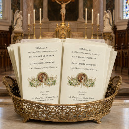 Programme de mariage catholique floral