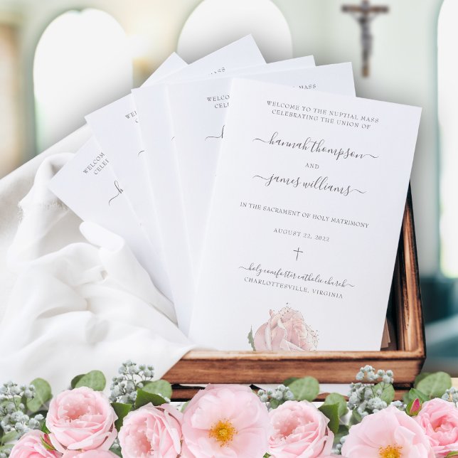 Programme de mariage catholique rose Hannah avec m (Créateur téléchargé)