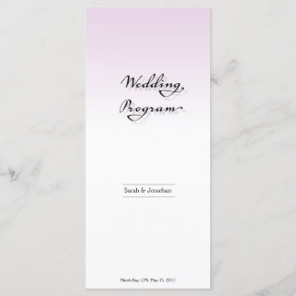Programme de mariage clair simple Crisp propre