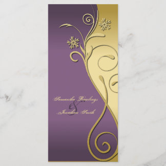 Programme de mariage - Classique violet & or Flora