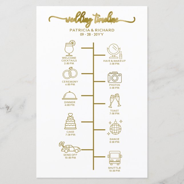 Programme de Mariage Cocktail - Icon Bienvenue de  (Devant)