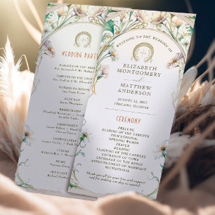 Programme de mariage Daisy Art Nouveau par Mucha