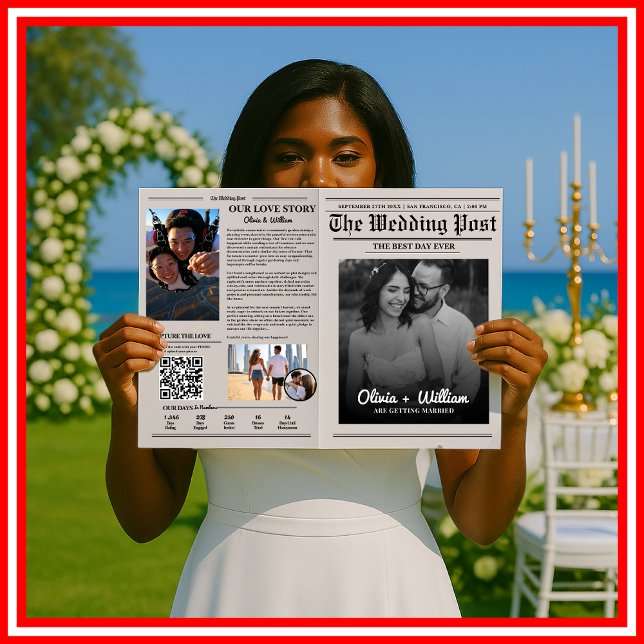 Programme de mariage dans les journaux Calendrier  (Créateur téléchargé)