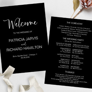Programme de mariage de calligraphie moderne simpl