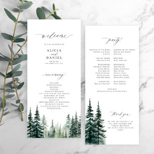 Programme de mariage de destination des pins d'eau