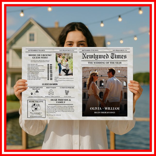 Programme de mariage de journaux Vintage chronolog (Créateur téléchargé)