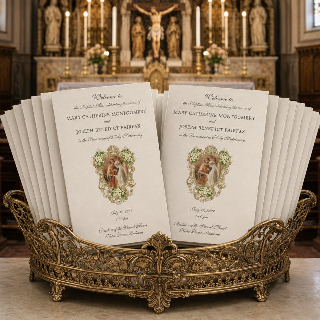 Programme de mariage de la messe latine traditionn (Créateur téléchargé)