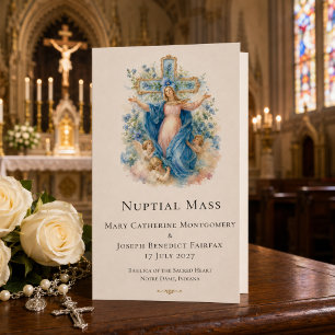 Programme de mariage de la messe nuptiale mariale