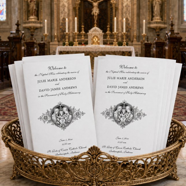 Programme de mariage de Messe latine catholique no (Créateur téléchargé)