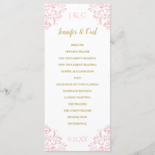 Programme de mariage de Nadine Longueur thé (Ros