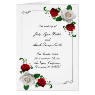 Programme De Mariage De Noël Rose Rouge Et Blanc