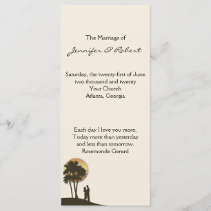 Programme de mariage de paradis d'île