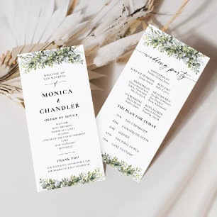 Programme de mariage de plantes vertes