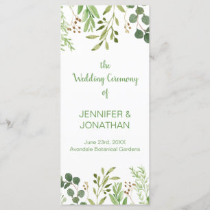 Programme de mariage de rêve botanique