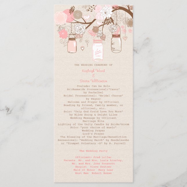 Programme de mariage de rêve d'été (Devant)