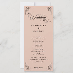 Programme de mariage de script de calligraphie bei
