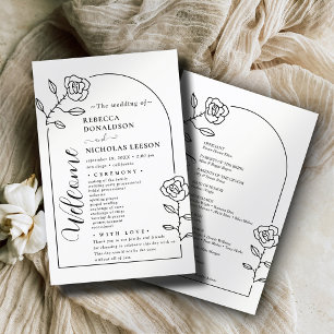 Programme de mariage de script de texte minimal