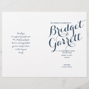 Programme de mariage de texte de concepteur