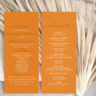 Programme de mariage de texte de script minimal en