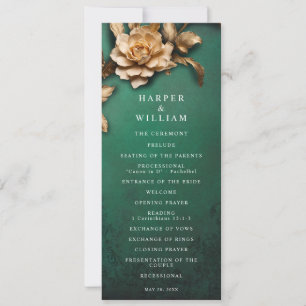 Programme de mariage de théâtre vintage