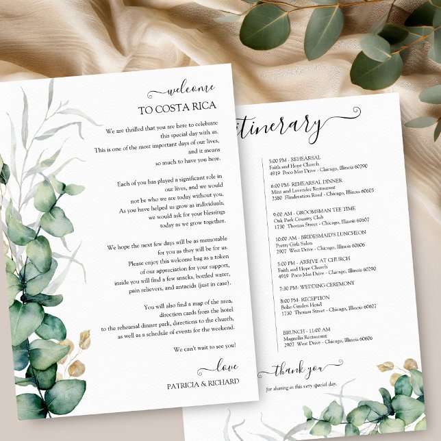 Programme de Mariage de Week-end Végétation Eucaly (Créateur téléchargé)