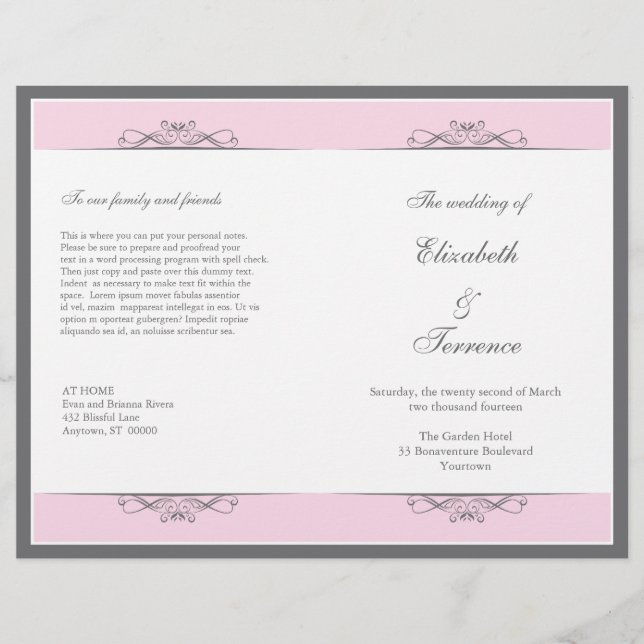 Programme de mariage décoratif moderne Circulaire (Devant)