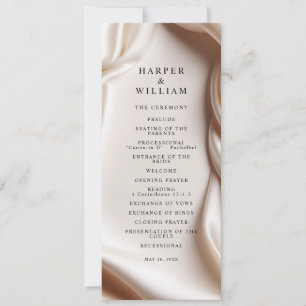 Programme de mariage d'élégance en satin rose vif