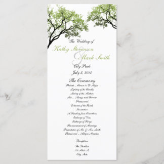 Programme de mariage des arbres du printemps