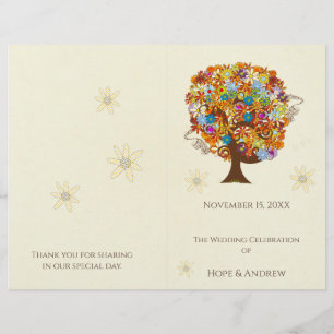 Programme de mariage des arbres fleuris