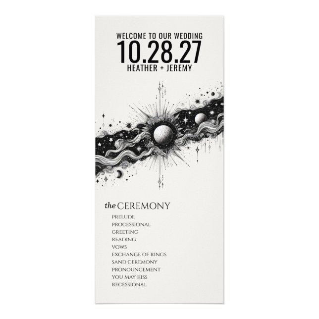 Programme de mariage des bandes célestes (Devant)