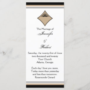 Programme de mariage des cadres en diamant noir et