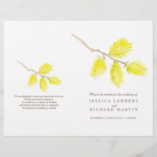Programme de mariage des catalogues de saules jaun